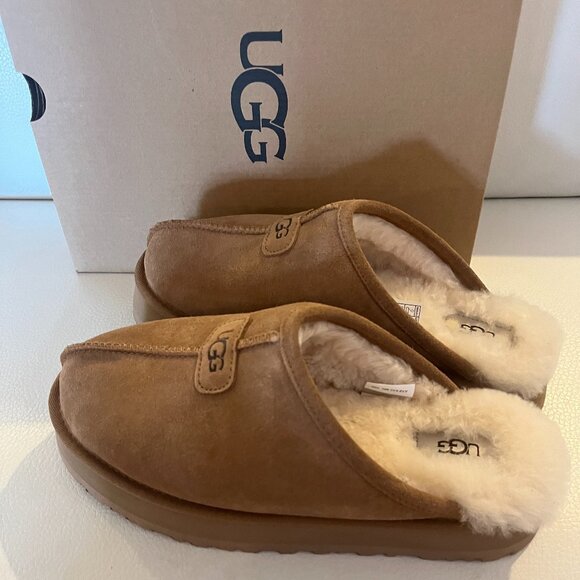 NIB UGG DISCOQUETTE SLIDE SLIPPER CHESTNUT SIZE 9 - Picture 6 of 10